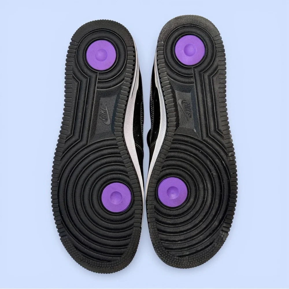 Nike Air Force 1 Low '07 LV8 World Champ Lakers M Sz 10, W Sz 11.5‎ Black Purple